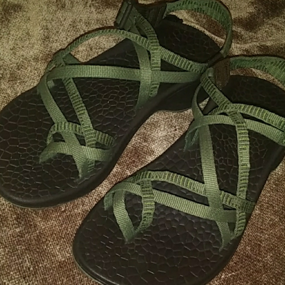 Stitched Green chacos